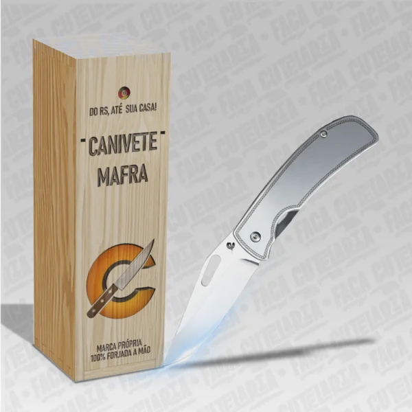 Canivete Mafra Metálico - Aço Inox 420 – Para Quem Você Valoriza