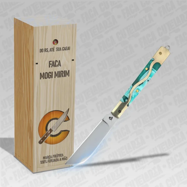 Canivete Mogi Mirim Resina Marmorizada - Aço Inox 420 – Para Quem Você Valoriza